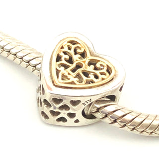 Pandora Silver With Gold Charms