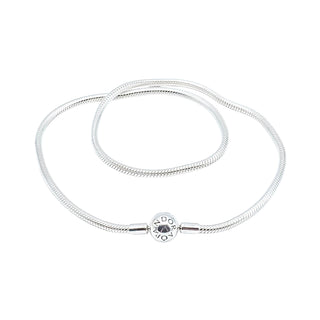 PANDORA Moments Smooth Sterling Silver Snake Chain Charm Necklace - 17.7 Inches