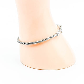 Sterling Silver 7.1-Inch Snake Chain Charm Bracelet