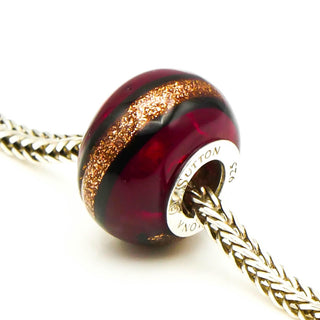 Rhona Sutton Red Painted Glass Bead Sterling Silver Charm