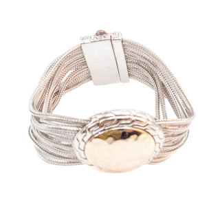 Two Tone Bracelet And Earrings Set By MX Signature