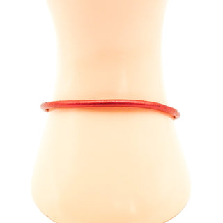 CHAMILIA Persimmon Metallic Leather Charm Bracelet With Sterling Silver Chamilia Clasp