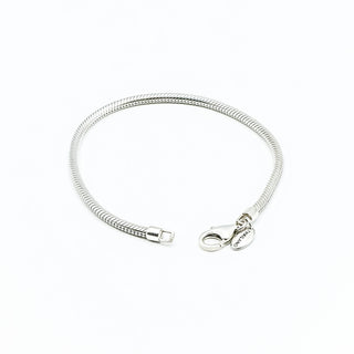 QG 7.5-Inch Sterling Silver Snake Chain Charm Bracelet With Lobster Claw Clasp