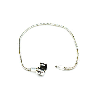 Rhonda Sutton Sterling Silver 7.9-Inch Snake Chain Charm Bracelet