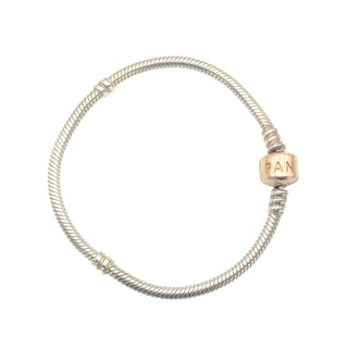 Pandora Moments Sterling Silver Charm Bracelet With 14K Rose Gold Plated Clasp - 7.1 Inches