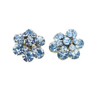 Vintage Ice Blue Crystal Demi-Parure Necklace and Earrings Set