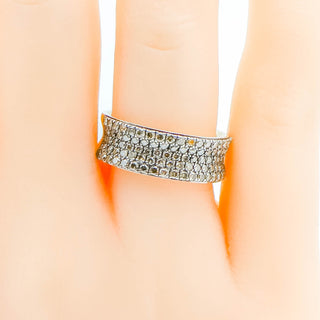 Vintage Moissanite Ring Size 6.5 in Gold Over Sterling Silver