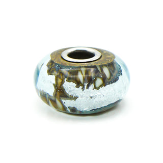 TROLLBEADS Silver Mountain Glass Bead Sterling Silver Core Charm