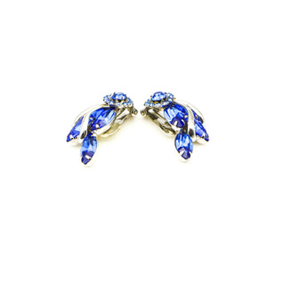 Vintage Weiss Blue Clip On Earrings