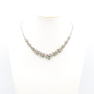 Vintage Signed Bogoff Clear Rhinestone Demi-Parure Necklace And Earrings Set