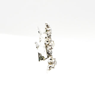 Vintage Signed Bogoff Clear Rhinestone Demi-Parure Necklace And Earrings Set