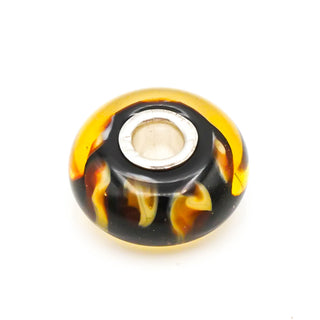TROLLBEADS Dark Leopard Bead Sterling Silver Charm