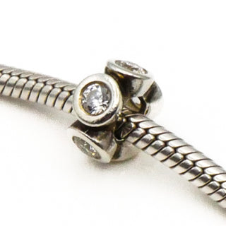 PANDORA Lights Clear CZ Spacer 925 ALE Sterling Silver Spacer Charm