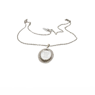 Vintage Whiting & Davis Intaglio Pendant Necklace Size 21 Inches