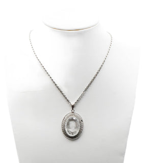 Vintage Whiting & Davis Intaglio Pendant Necklace Size 21 Inches