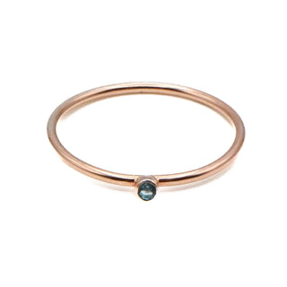 Rose Gold Plated Sterling Silver December Birthstone Ring Size 8.25