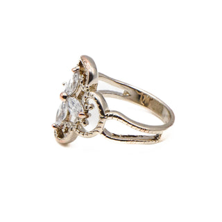 Sterling Silver Ring With Rose Gold Plated Accent Size 8