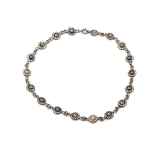 Vintage 9-Inch Sterling Silver Sunflower Bracelet or Anklet