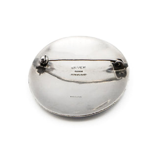 Vintage SIAM Sterling Silver Manimekhala Goddess of Lightning Brooch Pin