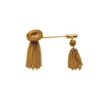Vintage EMMONS Gold Plated Tassel Stick Pin