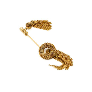 Vintage EMMONS Gold Plated Tassel Stick Pin
