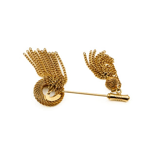 Vintage EMMONS Gold Plated Tassel Stick Pin