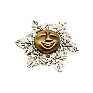 Vintage Sylvia Dahl Happy Man In The Moon Scarf Clip