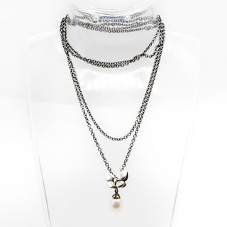 TROLLBEADS Fantasy Freshwater Pearl And Butterfly Pendant Necklace 39 Inches