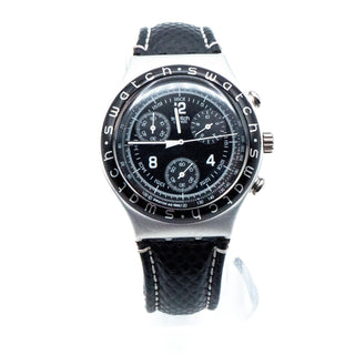 Swatch Irony Chrono High Tail Watch YCS1000 Leather Band