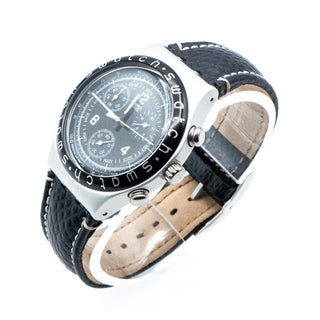 Swatch Irony Chrono High Tail Watch YCS1000 Leather Band