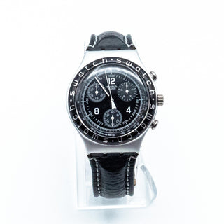 Swatch Irony Chrono High Tail Watch YCS1000 Leather Band