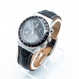 Swatch Irony Chrono High Tail Watch YCS1000 Leather Band