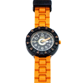FLIK FLAK Solo Orancio Black & Orange Kids Watch ZFCS021 With Rotating Bezel