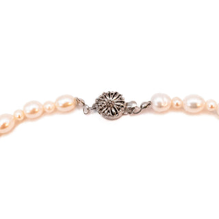 Vintage 19.5-Inch Cultured White & Pink Baroque Pearl Necklace
