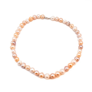 Vintage 18.5-Inch Cultured 11mm Freshwater Pearl Necklace With 925 Clasp