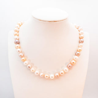 Vintage 18.5-Inch Cultured 11mm Freshwater Pearl Necklace With 925 Clasp