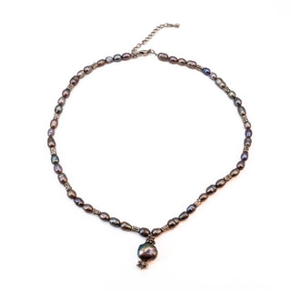 Vintage 16 to 18-Inch Black Cultured Baroque Pearl Necklace
