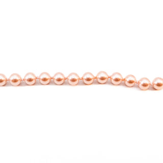 Vintage 26-Inch Simulated Blush Pink 8mm Pearl Necklace With GP Clasp
