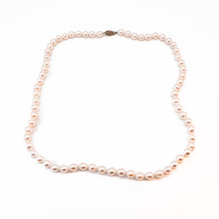 Vintage 23.5-Inch Cultured Freshwater Pink 8mm Pearl Necklace