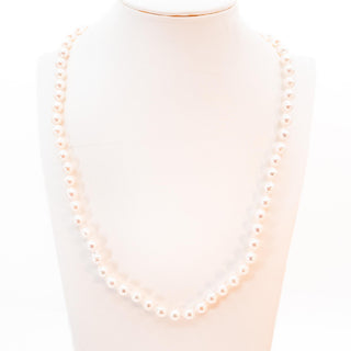 Vintage 23.5-Inch Cultured Freshwater Pink 8mm Pearl Necklace