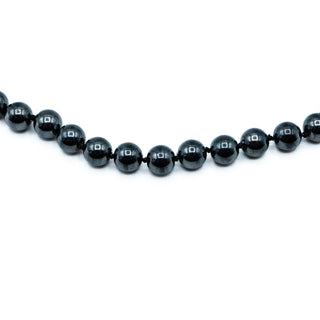 Vintage 18-Inch Kissaka Simulated Black Glass Pearl Necklace