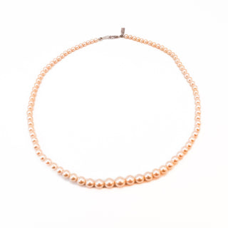 Vintage 17.5-Inch Marvella Simulated Graduating White Pearl Necklace