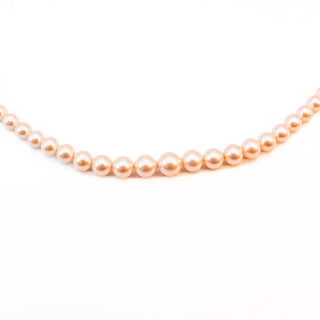Vintage 17.5-Inch Marvella Simulated Graduating White Pearl Necklace