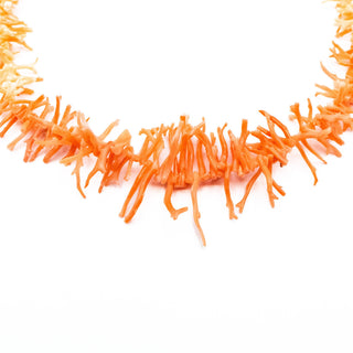 Vintage 16.5-Inch Natural Branch Salmon Pink Coral Necklace GP Clasp