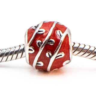 PANDORA Red Vines Sterling Silver Charm With Red Enamel