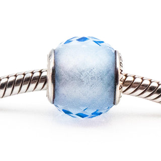PANDORA Petite Facets Sterling Silver Charm With Synthetic Blue Quartz