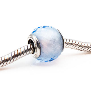PANDORA Petite Facets Sterling Silver Charm With Synthetic Blue Quartz