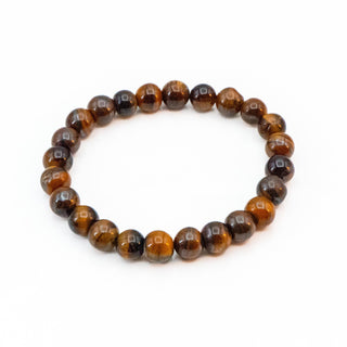 Genuine Tiger Eye Stretch Bracelet 7.1 Inches