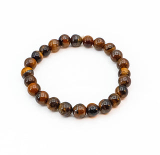 Genuine Tiger Eye Stretch Bracelet 7.1 Inches