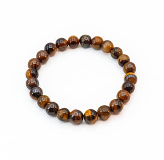 Genuine Tiger Eye Stretch Bracelet 7.1 Inches